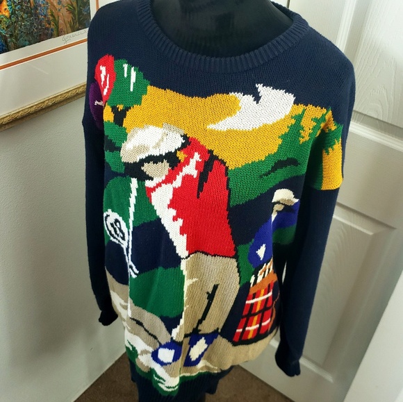 C F Hathaway Other - Golf Themed Sweater sz Medium